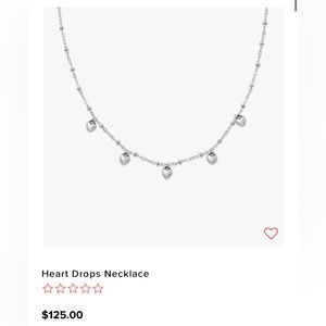 James Avery Heart Drops Necklace 16” chain